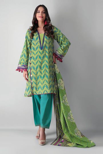 A21342 Green Khaadi Autumn Collection 2021
